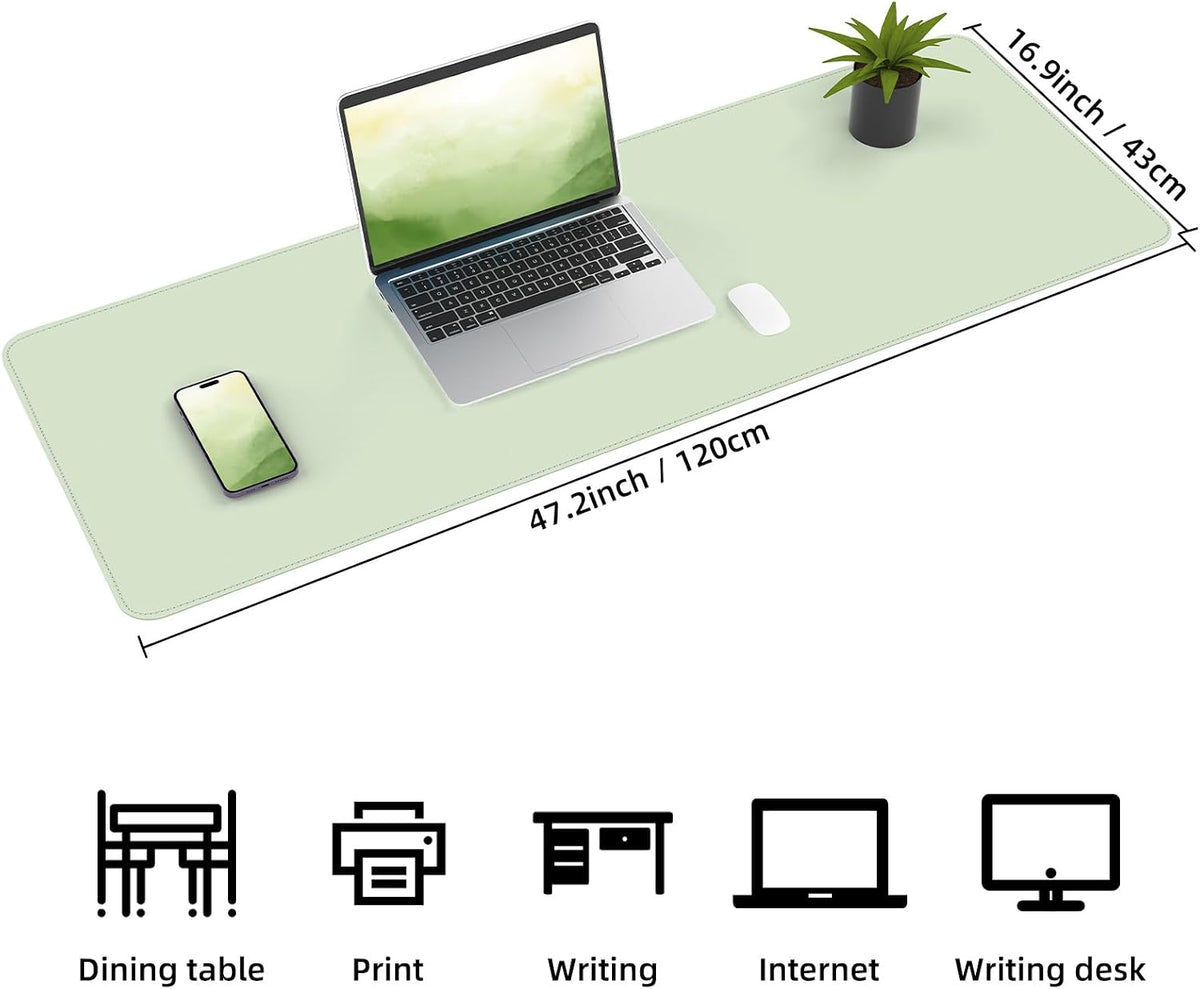 Large Desk Mat, 47" x 17", Black