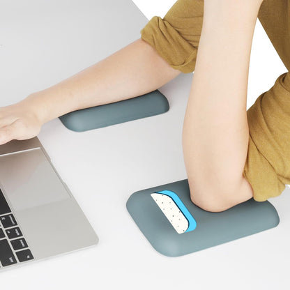 Leolee Elbow Rest Pads for Desk, Black Ergonomic Wrist Rest Arm Rest Pads | Memory Foam & Non-Slip Base, Armrest Cushion Support Pad Relieve Elbow and Wrist Pain for Computer, Office, 2 Packs