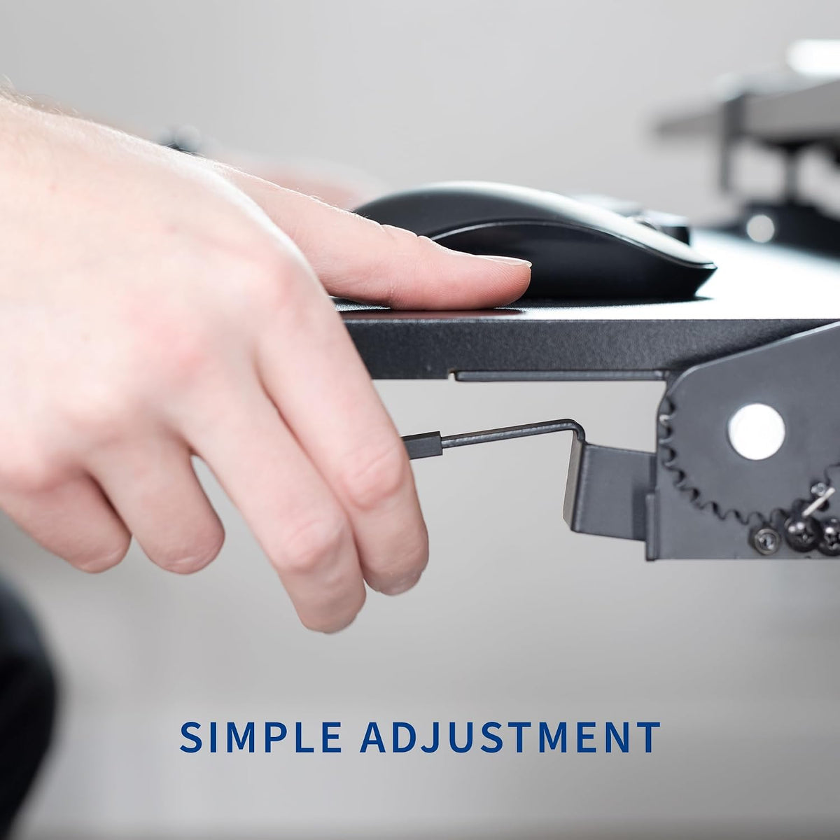 VIVO Large Clamp-on 27 (33 Including Clamps) x 11 inch Computer Keyboard and Mouse Tray with 12 Setting Swinging Height Adjustment, Platform Drawer for Typing, Black, MOUNT-KB08V