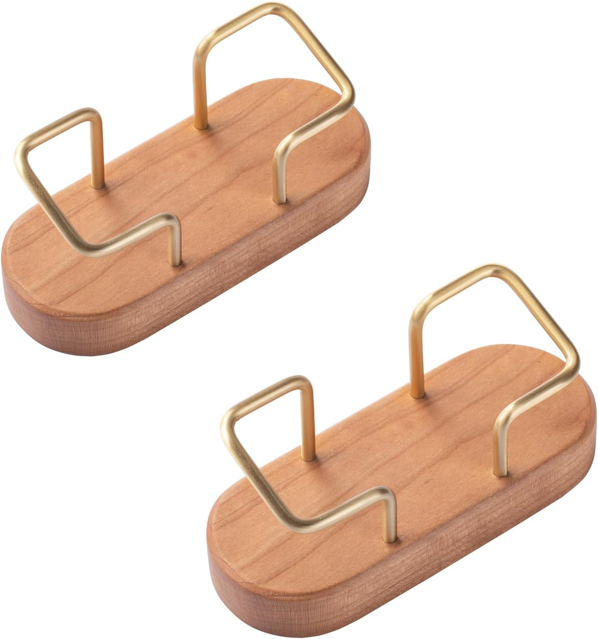 muso wood Business Card Holder for Desk, Wooden Creative Business Card Display for Desk, Wood Business Card Stand for Office, Tabletop (Cherry)