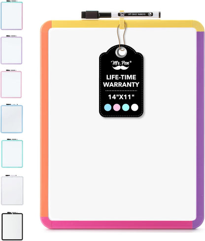 Dry Erase Board, 14” x 11”, White Frame