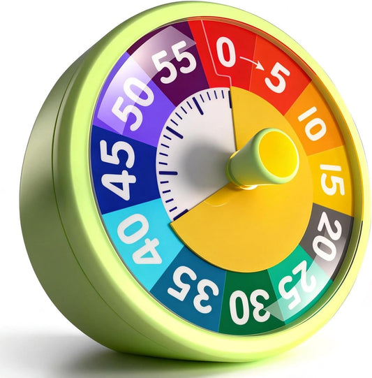G.CATACC 60 Minute Visual Timer for Classroom Kids Teachers, 4-Inch Countdown Timer for Kitchen Cooking, Toddler, Training, Study, Work (Battery Not Included)