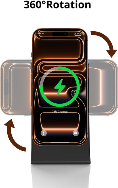 Wireless Magnetic Charger Stand for iPhone and Samsung