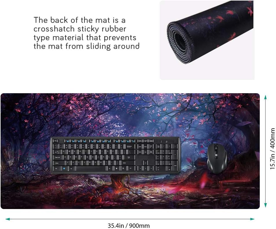 XXL Professional Large Mouse Pad & Computer Game Mouse Mat (35.4x15.7x0.1IN, Map) (90 * 40 Map)