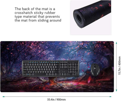 XXL Professional Large Mouse Pad & Computer Game Mouse Mat (35.4x15.7x0.1IN, Map) (90 * 40 Map)