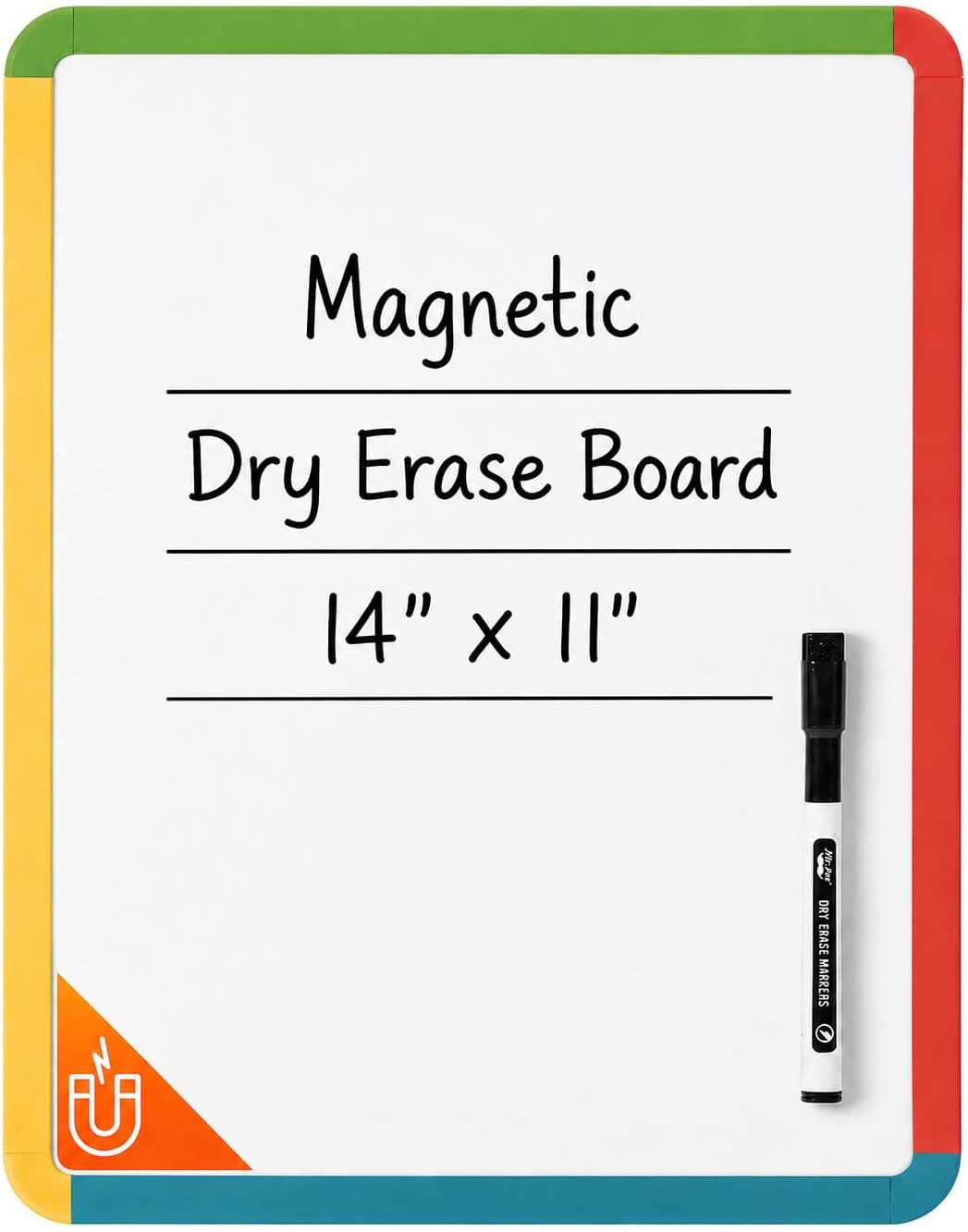 Dry Erase Board, 14” x 11”, White Frame