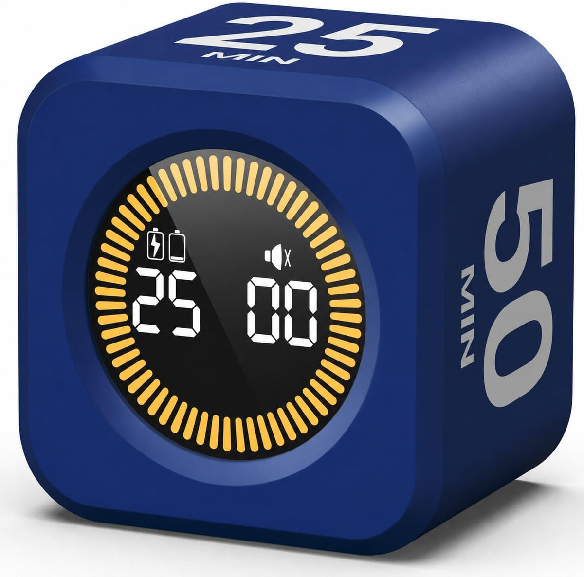 KADAMS Pomodoro Cube Timer Productivity Visual Timer - 5/10/25/50 Min Rotating Countdown (1, Green)