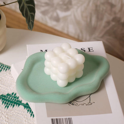 Jewelry Dish Trinket Tray for Women, Ring Dish Holder, Unique Cloud Shape Ceramic Plate Cute Things Vanity Aesthetic Room Decor Mother's Day Birthday (White)