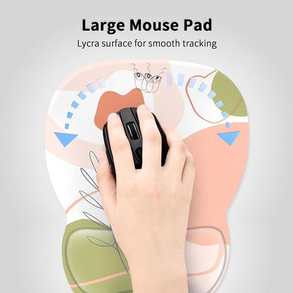 Ergonomic Mouse Pad with Wrist Rest, Memory Foam Support Mousepad