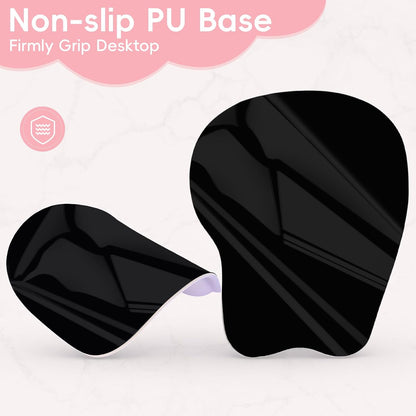 Wrist Support Mouse Pad Anti Slip Rubber Wrist Rest Mousepad 9in X 8in Small Desktop Notebook Mouse Mat for Working and Gaming (M-Pink Floral)