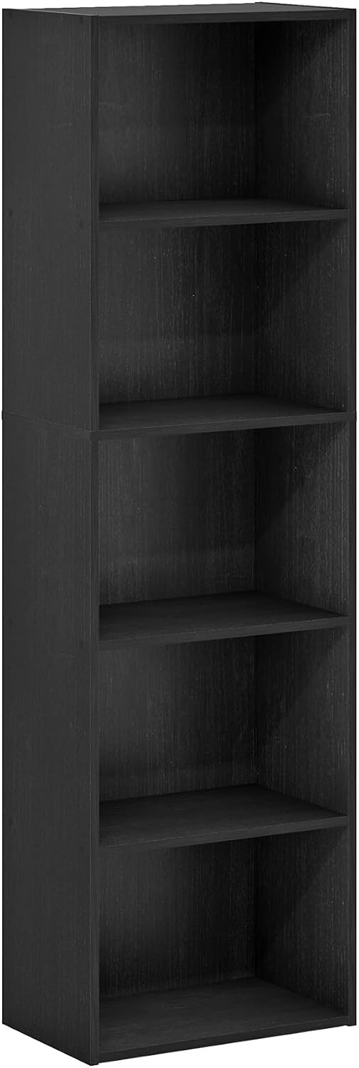 Furinno PASIR Book Shelf, 2-Tier Modern Bookshelf, Open Shelves Bookcase 9 x 12 x 21, Easy Assembly, for Living Room, Bedroom, Home Office, White