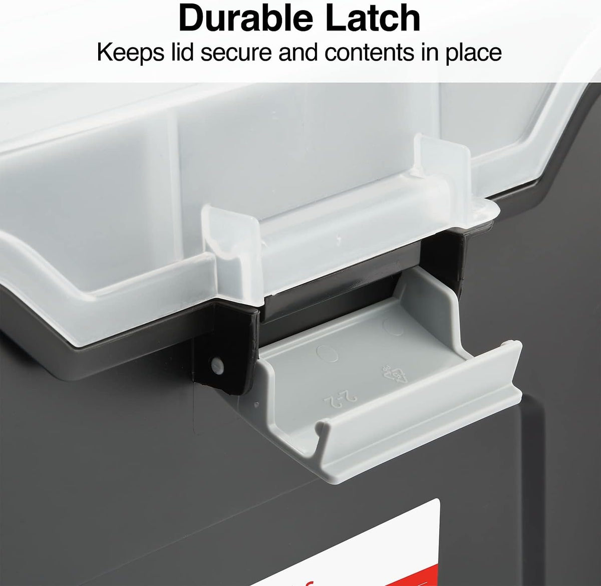 Hanging File Folder Box, Storage Bin Organizer, Snap Lid, Clear