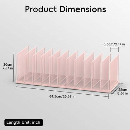 File Organizer for Desk, 5-Section Vertical File Sorter, Paper Holder Organizer Standing Metal File Folder for Office Home Classroom, Black