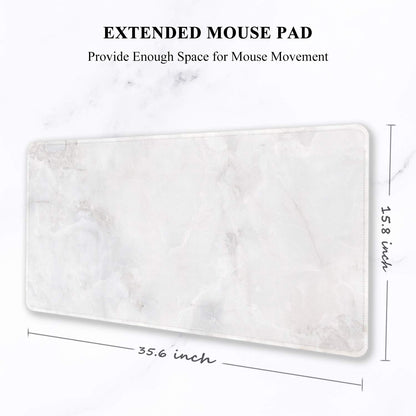 Auhoahsil Desk Mat, Ultra Large Mouse Pad, XXL Gaming Mousepad, Green Tropical Leaves Deskpad, Big Extended Full Size Mouse Pad, Desktop Desk Matt for Keyboard, Laptop & Computer, 35.5 x 15.7 in - Colors A