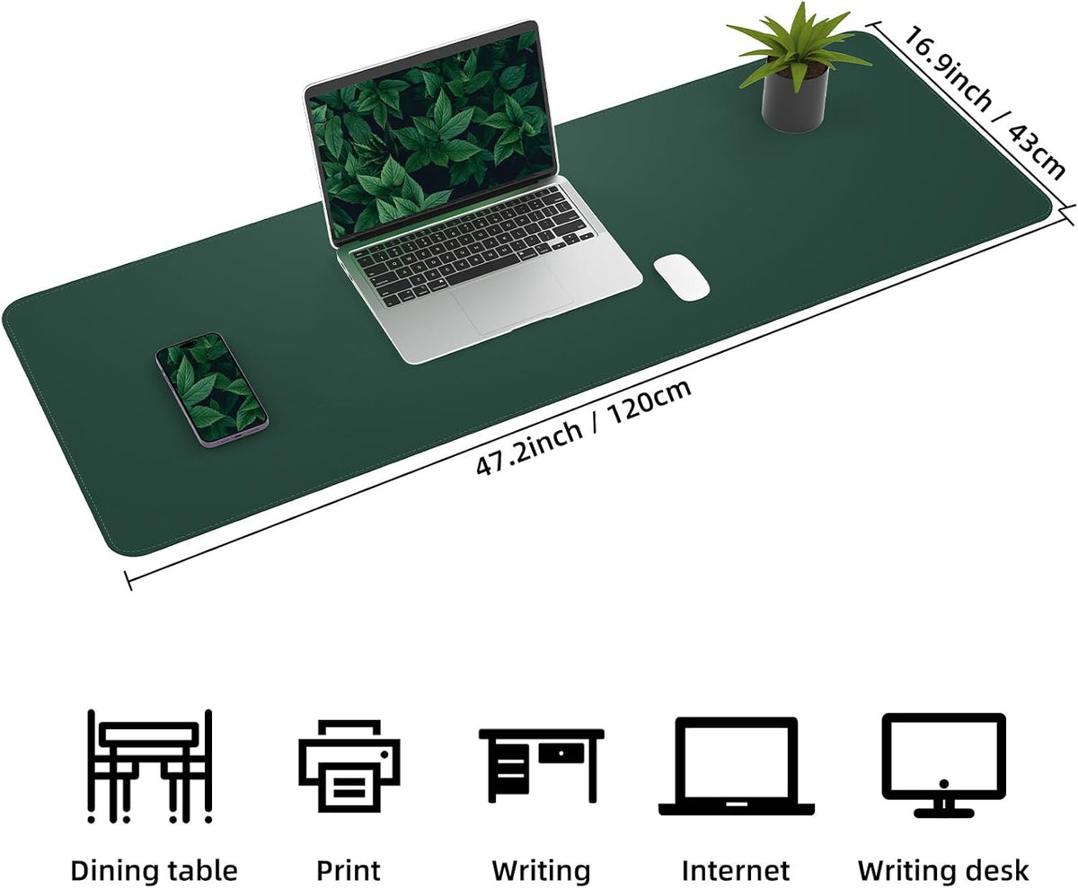 Large Desk Mat, 47" x 17", Black