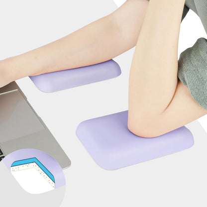 Leolee Elbow Rest Pads for Desk, Black Ergonomic Wrist Rest Arm Rest Pads | Memory Foam & Non-Slip Base, Armrest Cushion Support Pad Relieve Elbow and Wrist Pain for Computer, Office, 2 Packs