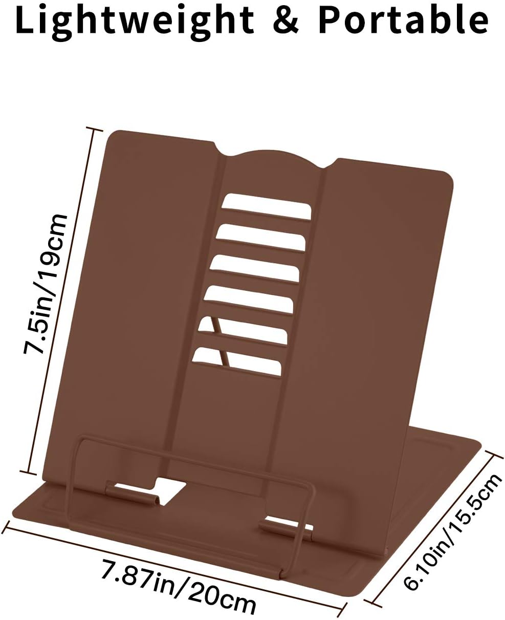 MSDADA Desk Book Stand Metal Reading Rest Book Holder Adjustable