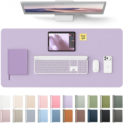 YSAGi Leather Desk Pad Protector, Office Desk Mat, Large Mouse Pad, Non-Slip PU Leather Desk Blotter, Waterproof Laptop Desk Writing Pad for Office and Home (23.6" x 13.8", Eggshell) - Colors B