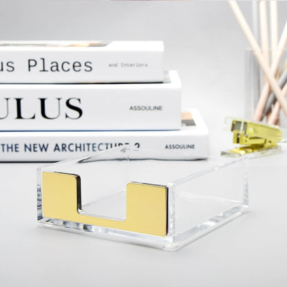 Gold Sticky Note Holder Memo Note Pad Holder Dispenser