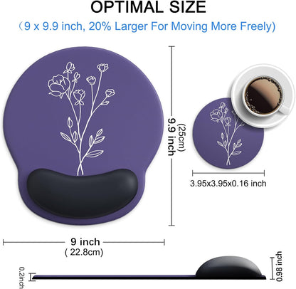 Ergonomic Mouse Pad with Wrist Rest Support,Gel Mouse Pads for Desk - Colors A