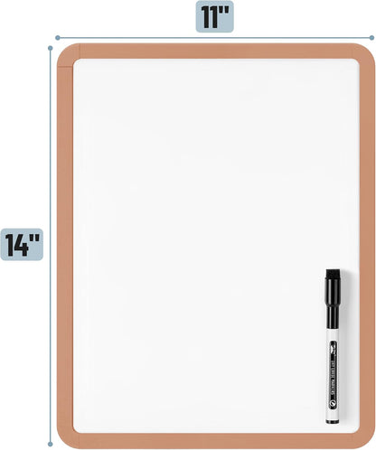 Dry Erase Board, 14” x 11”, White Frame