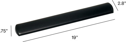 3M Keyboard Wrist Rest, Gel, Black Leatherette, Wired, Kp200le