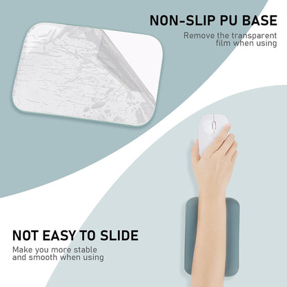 Leolee Elbow Rest Pads for Desk, Black Ergonomic Wrist Rest Arm Rest Pads | Memory Foam & Non-Slip Base, Armrest Cushion Support Pad Relieve Elbow and Wrist Pain for Computer, Office, 2 Packs