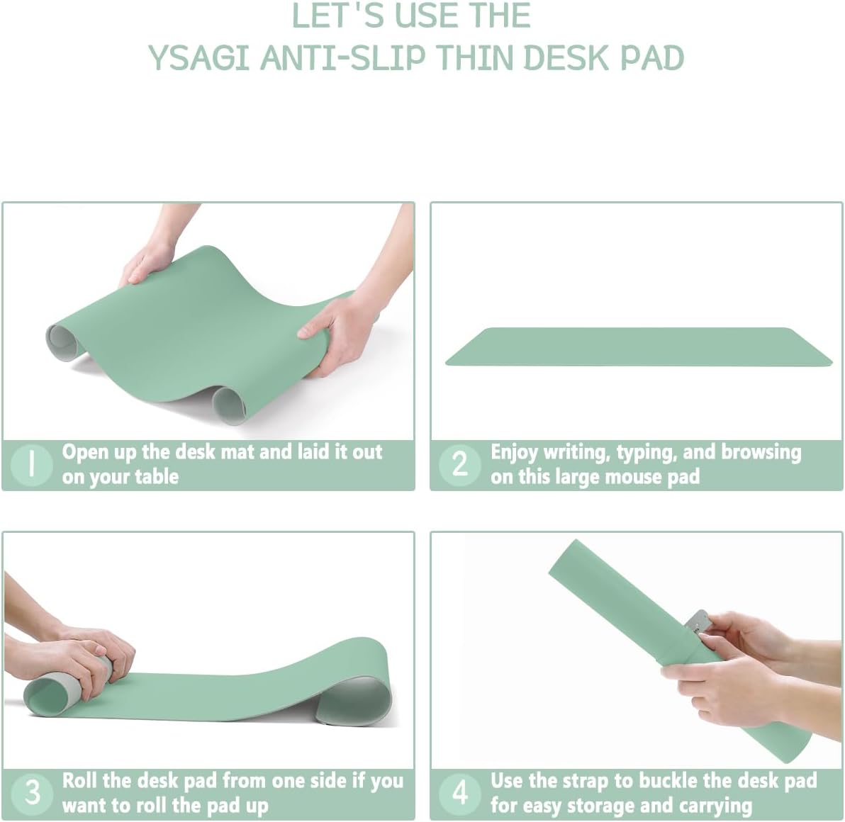 YSAGi Non-Slip Leather Desk Pad, Waterproof Laptop Computer Desk Keyboard Mat, Table Protector Blotter Mat, Large Mouse Pad for Office/Work/Home/Decor(Dark Brown, 31.5" x 15.7")
