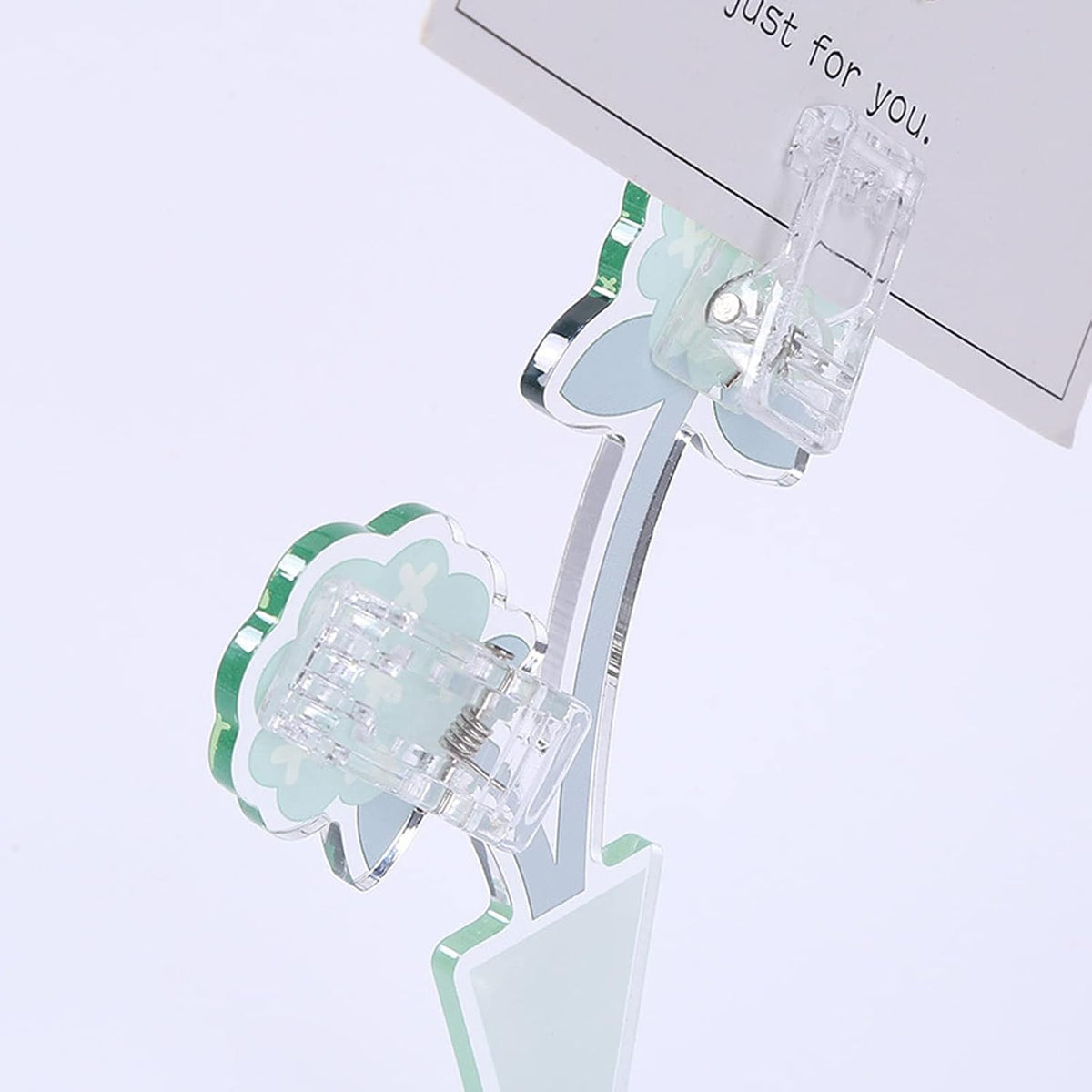 6 pcs Cute Flower Table Card Memo Holder Stand, Table Photo Display Clip Stand for Monmory Photo Picture Memo Cards Paper Note Postcards Wedding Number Card Display