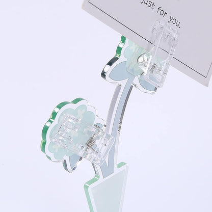 6 pcs Cute Flower Table Card Memo Holder Stand, Table Photo Display Clip Stand for Monmory Photo Picture Memo Cards Paper Note Postcards Wedding Number Card Display