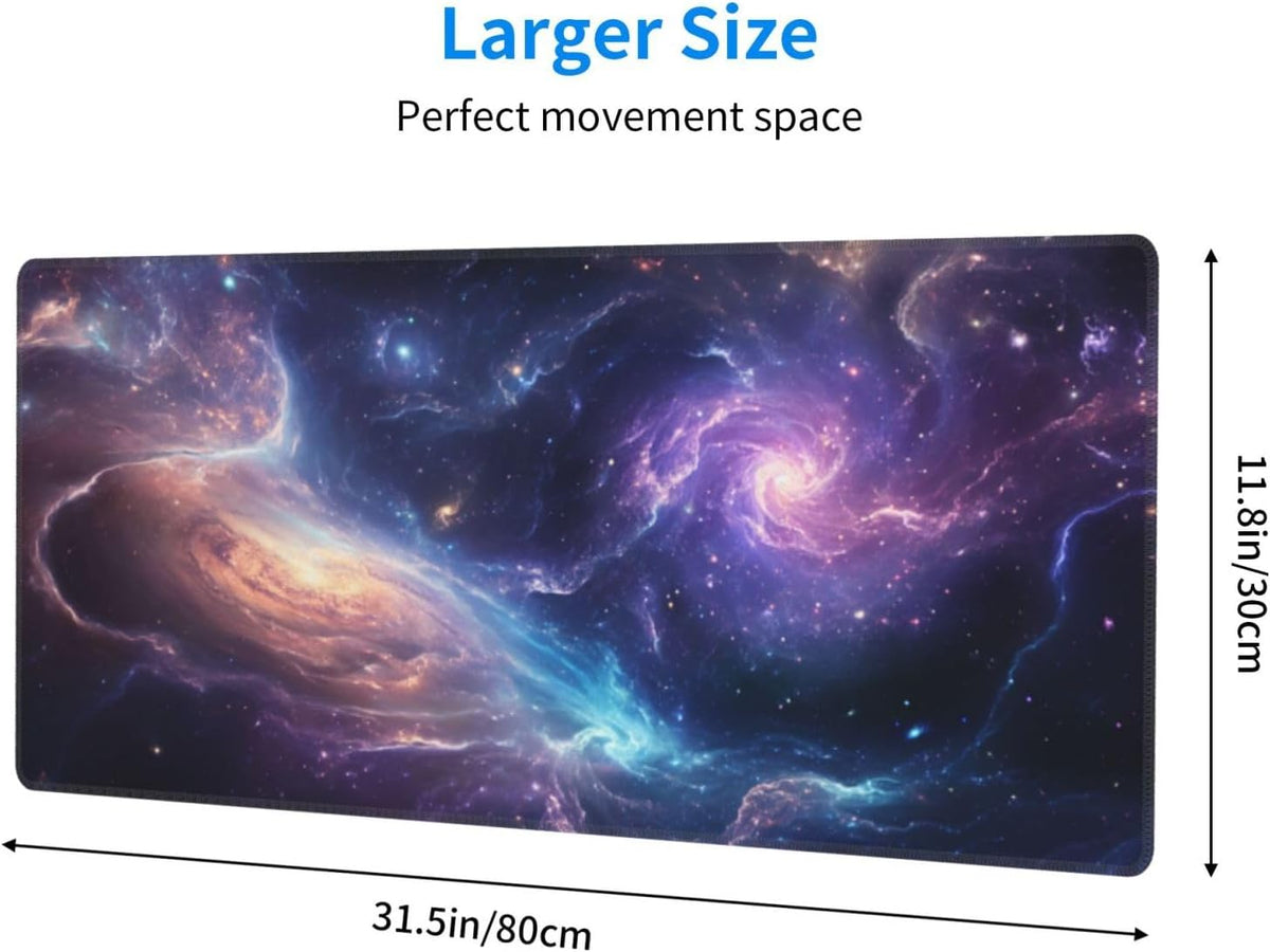 Japanese Mouse Pad, Large Japanese Desk Mat, XL Anime Gaming Keyboard Mat, Non-Slip Rubber Base, Big Extended Desk Protector for Home Office, 31.5”x11.8”
