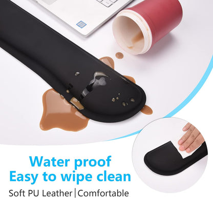 Mouse Wrist Rest, Ergonomic Memory Foam Mouse Wrist for Computer Desk Mats Support, PU Leather Hand Rest Pad Cushion for Gaming, Laptop, Men, Women, Pain Relief & Easy Typing, Black