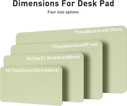 Aothia Leather Office Desk Pad Protector, Non-Slip PU Leather Desk Blotter, Waterproof Laptop Writing Mouse Pad for Office and Home, Black, 31.5" x 15.7" - Colors A