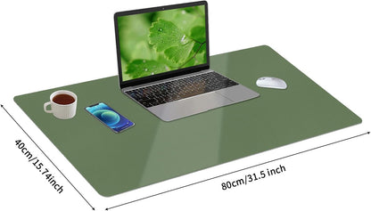 Bloss Leather Desk Pad and Keyboard Wrist Rest, Large Mouse Pad + Keyboard Pad+Mouse Wrist Support, Non-Slip Desk Mat Protector for Office, Home(31.5×15.7 Inches,Beige) - Colors A