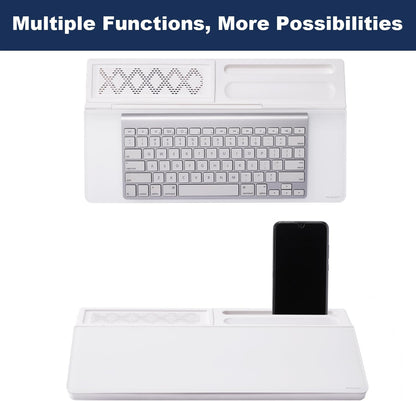 TSJ OFFICE Desktop Whiteboard Dry-Erase-Board - Computer Keyboard Stand White Board Surface Pad with Drawer, Desk Organizers with Accessories for Office, Home, School Supplies - Black