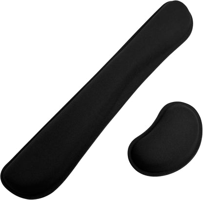 Bloss Leather Desk Pad and Keyboard Wrist Rest, Large Mouse Pad + Keyboard Pad+Mouse Wrist Support, Non-Slip Desk Mat Protector for Office, Home(31.5×15.7 Inches,Beige) - Colors B