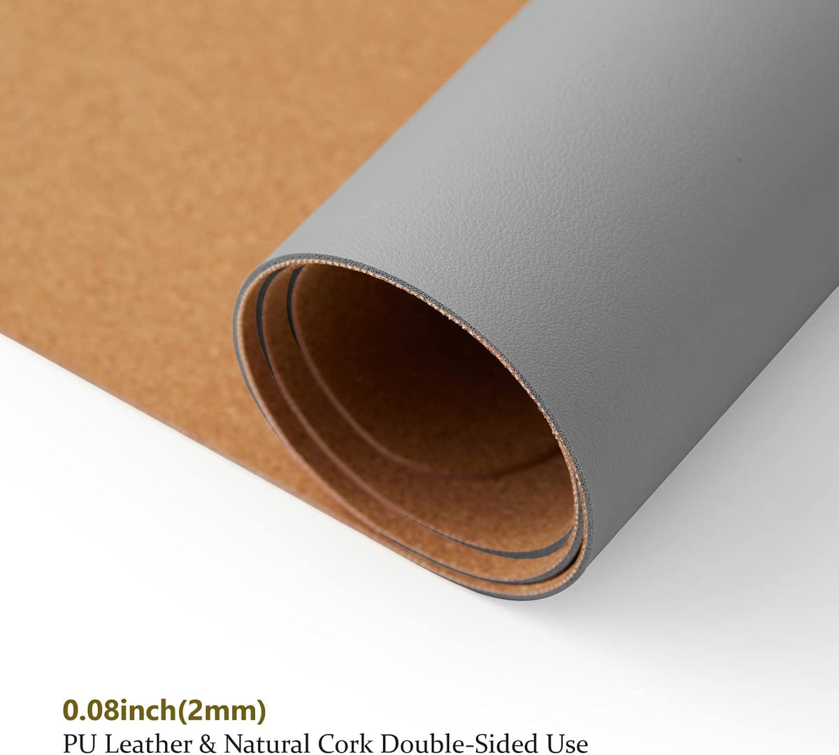 Large Cork Desk Mat - 47.2"x 17" Desk Pad for Office and Home - Ideal for Large Mouse Pad and Desk Mats on Top of Desks(Dark Green)