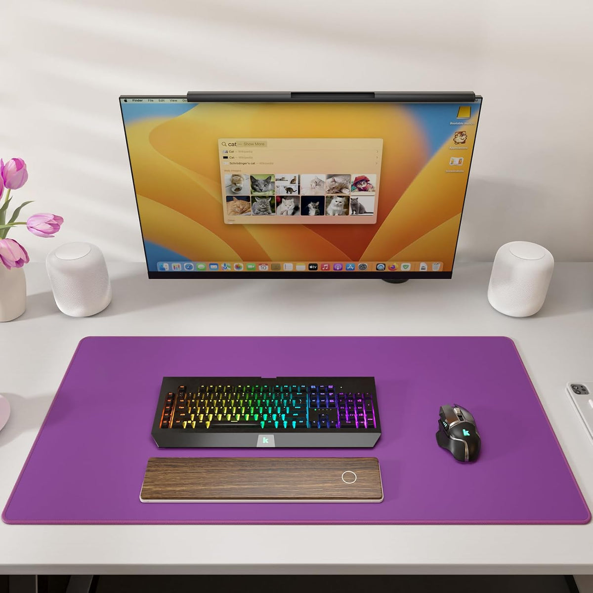 KTRIO Large Gaming Mouse Pad Desk Mat for Gamer, 31.5" x 11.8", Black, XL | Extended Size Design, Superior Micro-Weave Cloth, Non-Slip Rubber Base, Durable Stitched Edges, Water-Resistant Coating