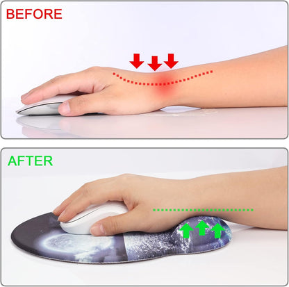Ergonomic Mouse Pad with Wrist Rest Support,Gel Mouse Pads for Desk - Colors A