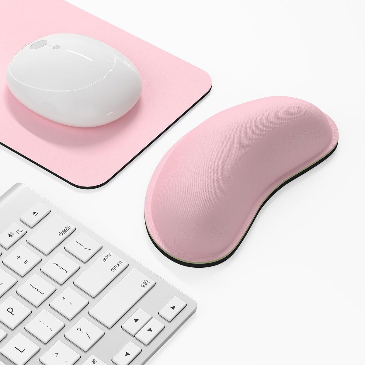 Dapesuom Enlarge Keyboard Wrist Rest, Cute Memory Foam Keyboard Wrist Cushion for Computer Desk Mats Support, Typing Pain Relief Ergonomic Mouse Pad Rests with Non-Slip Base for Gaming, Laptop, Purple