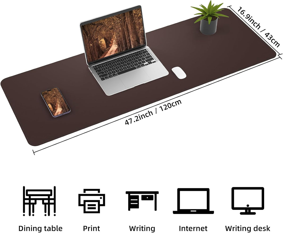 Large Desk Mat, 47" x 17", Black