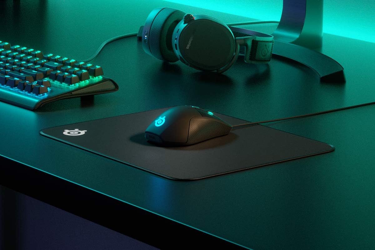 QcK Gaming Mouse Pad - XXL Cloth - Peak Tracking and Stability - Esports Mousepad - Never-Slip - Full Desk Coverage