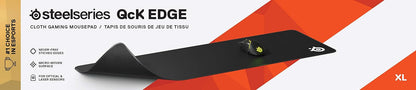 QcK Gaming Mouse Pad - XXL Cloth - Peak Tracking and Stability - Esports Mousepad - Never-Slip - Full Desk Coverage