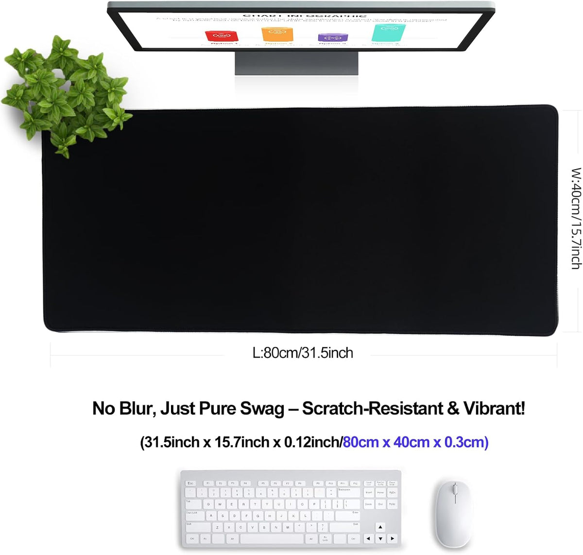 XXL Professional Large Mouse Pad & Computer Game Mouse Mat (35.4x15.7x0.1IN, Map) (90 * 40 Map)