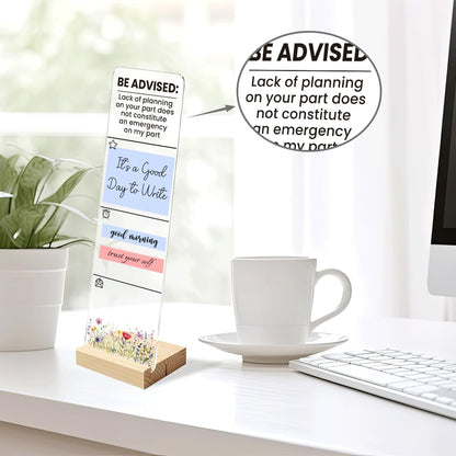 Note to Self Motivational Decor Sticky Note Holder, Mental Health Monitor Memo Board Decorations for School Counseling Office Therapy Desktop Art Decoration School Counselor, Therapist Office Gifts