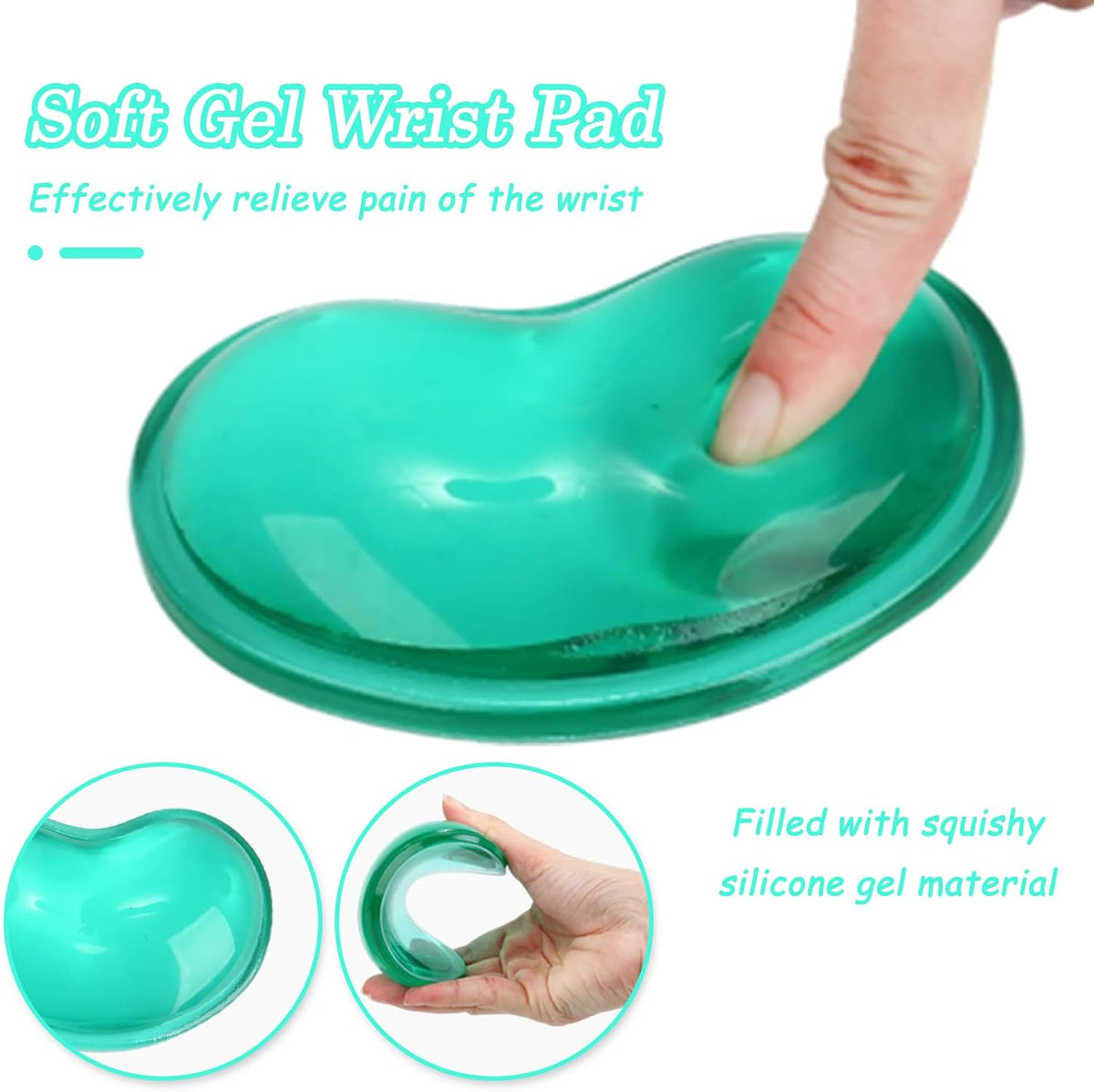 Gel Keyboard & Mouse Wrist Rest Set - Keyboard Wrist Rest Pad & Mouse Support for Office Gaming Pad Computer Laptop Ergonomic Comfortable Pain Relief- Blue Pad Set