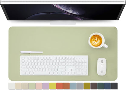 HOMIEAZICOZI Leather Desk Mat - Non-Slip PU Desk Pad for Office and Home - Desk Organization and Accessories - Ideal for Large Mouse Pad and Desk Mats on Top of Desks (Black,36''x 17'') (DPD-B-L)