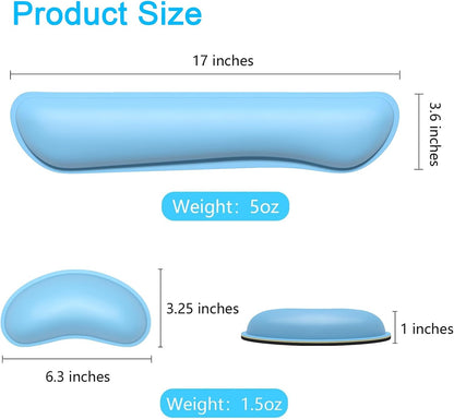 Mouse Wrist Rest, Ergonomic Memory Foam Mouse Wrist for Computer Desk Mats Support, PU Leather Hand Rest Pad Cushion for Gaming, Laptop, Men, Women, Pain Relief & Easy Typing, Black