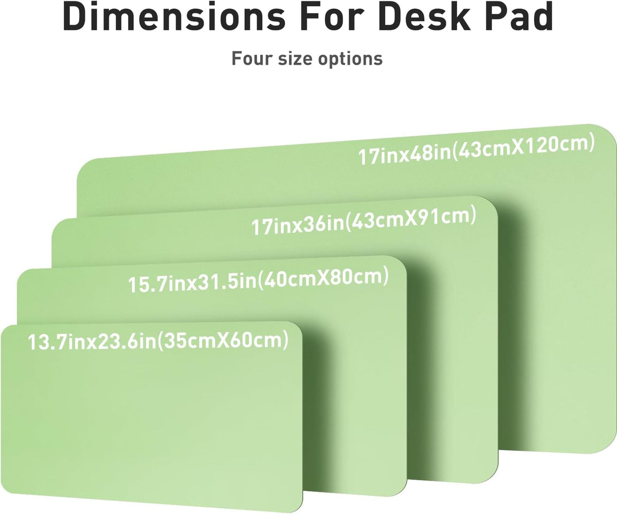 Aothia Leather Office Desk Pad Protector, Non-Slip PU Leather Desk Blotter, Waterproof Laptop Writing Mouse Pad for Office and Home, Black, 31.5" x 15.7" - Colors A