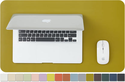 HOMIEAZICOZI Leather Desk Mat - Non-Slip PU Desk Pad for Office and Home - Desk Organization and Accessories - Ideal for Large Mouse Pad and Desk Mats on Top of Desks (Black,36''x 17'') (DPD-B-L)